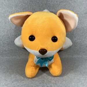 Anime Palace Fox 12" Plush Toy Five Tailed Kitsune Orange White Collectible READ